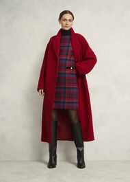 Ingrid Wool Dress, Red Multi, hi-res