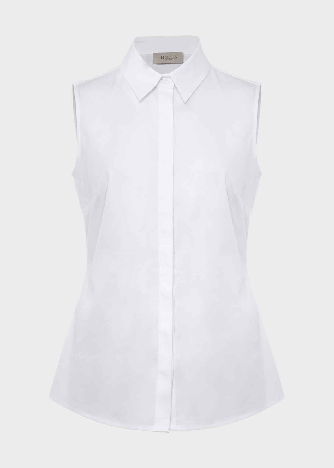 Vic Sleeveless Shirt , White, hi-res