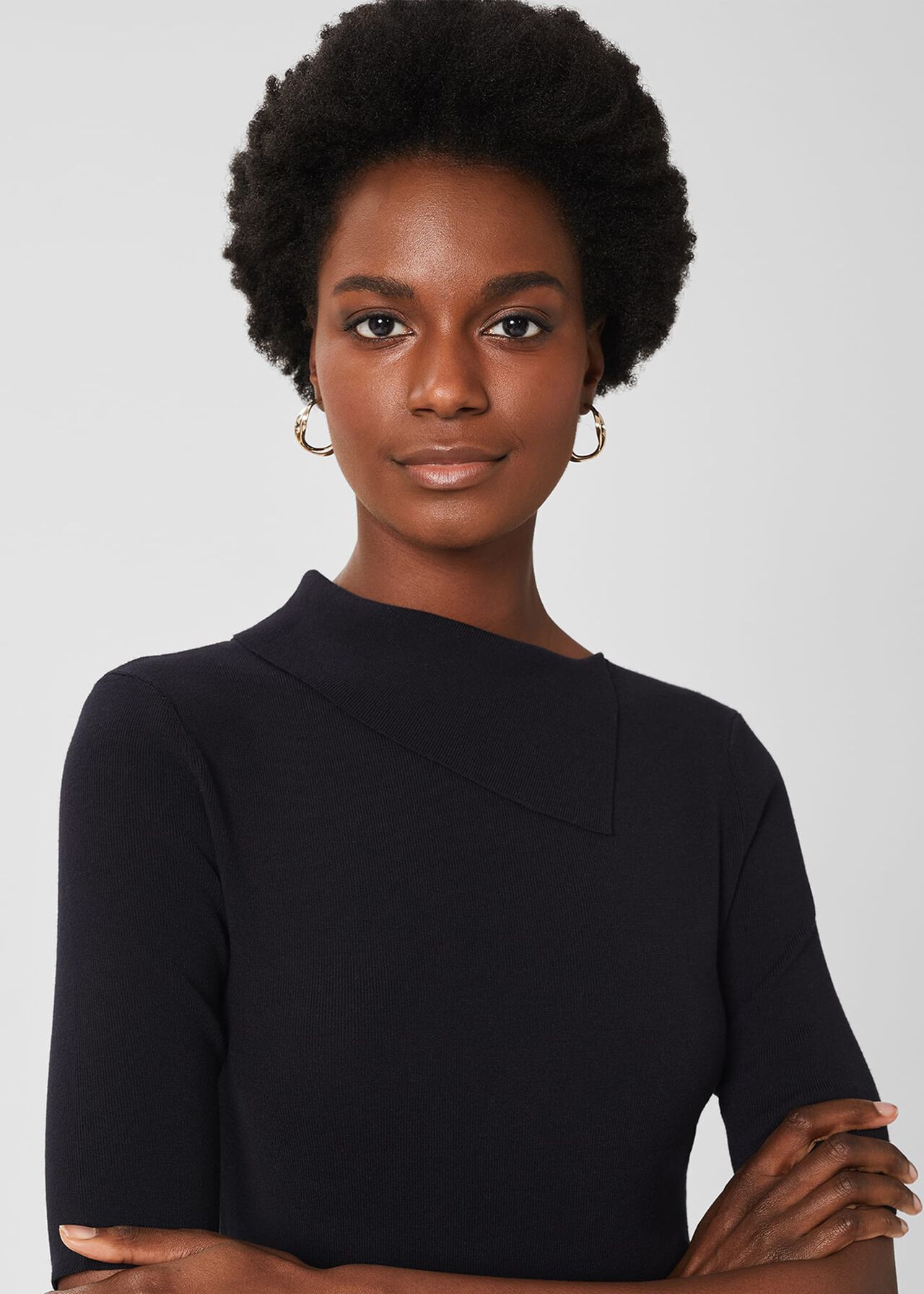 Bexley Knitted Dress, Navy, hi-res