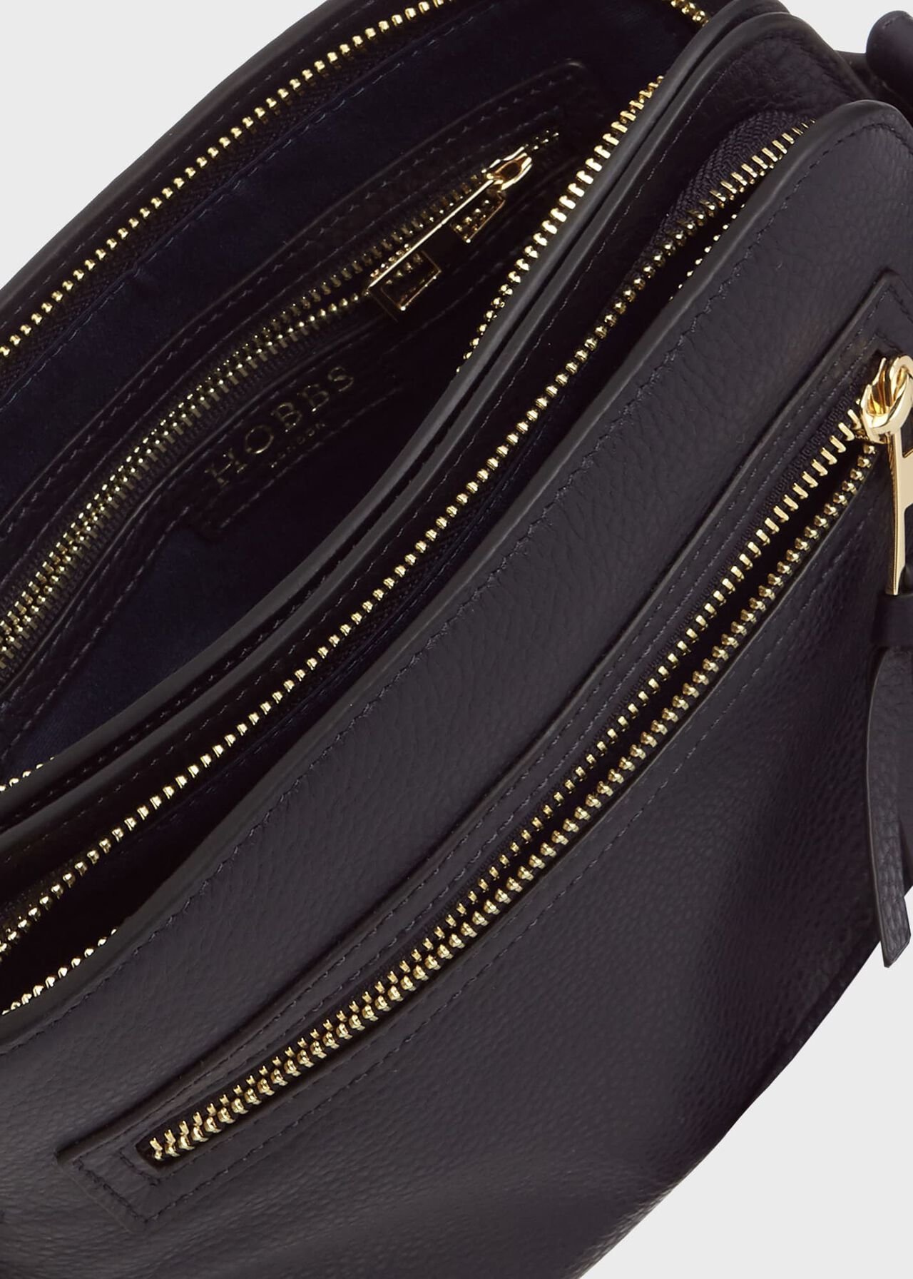 Hampton Leather Crossbody Bag, Navy, hi-res