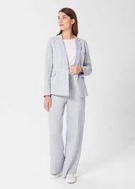 Maeve Linen Jacket, Pale Blue, hi-res