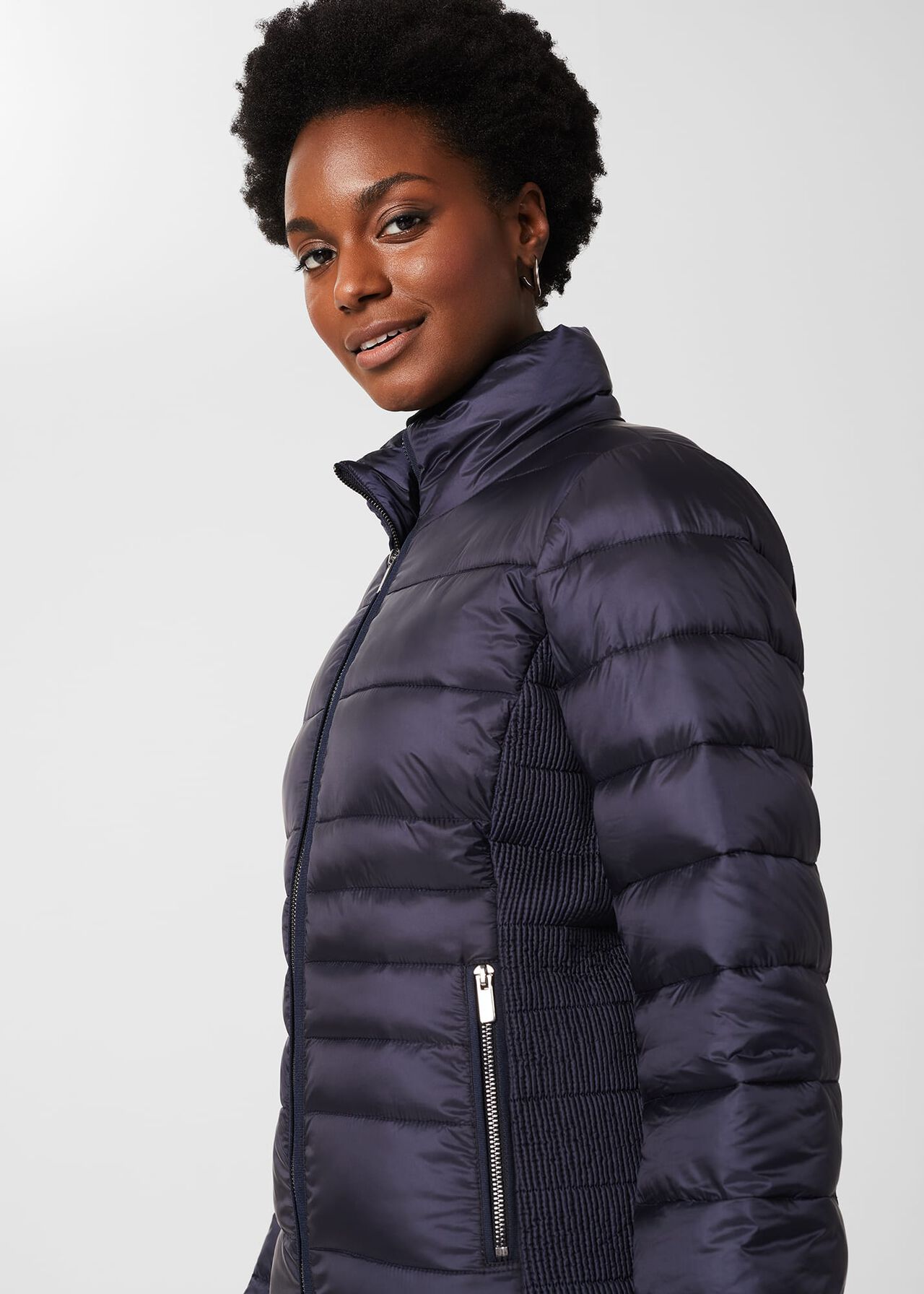 Noemi Puffer Jacket, Navy, hi-res