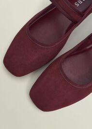 Clara Suede Mary Janes, Beryl Red, hi-res