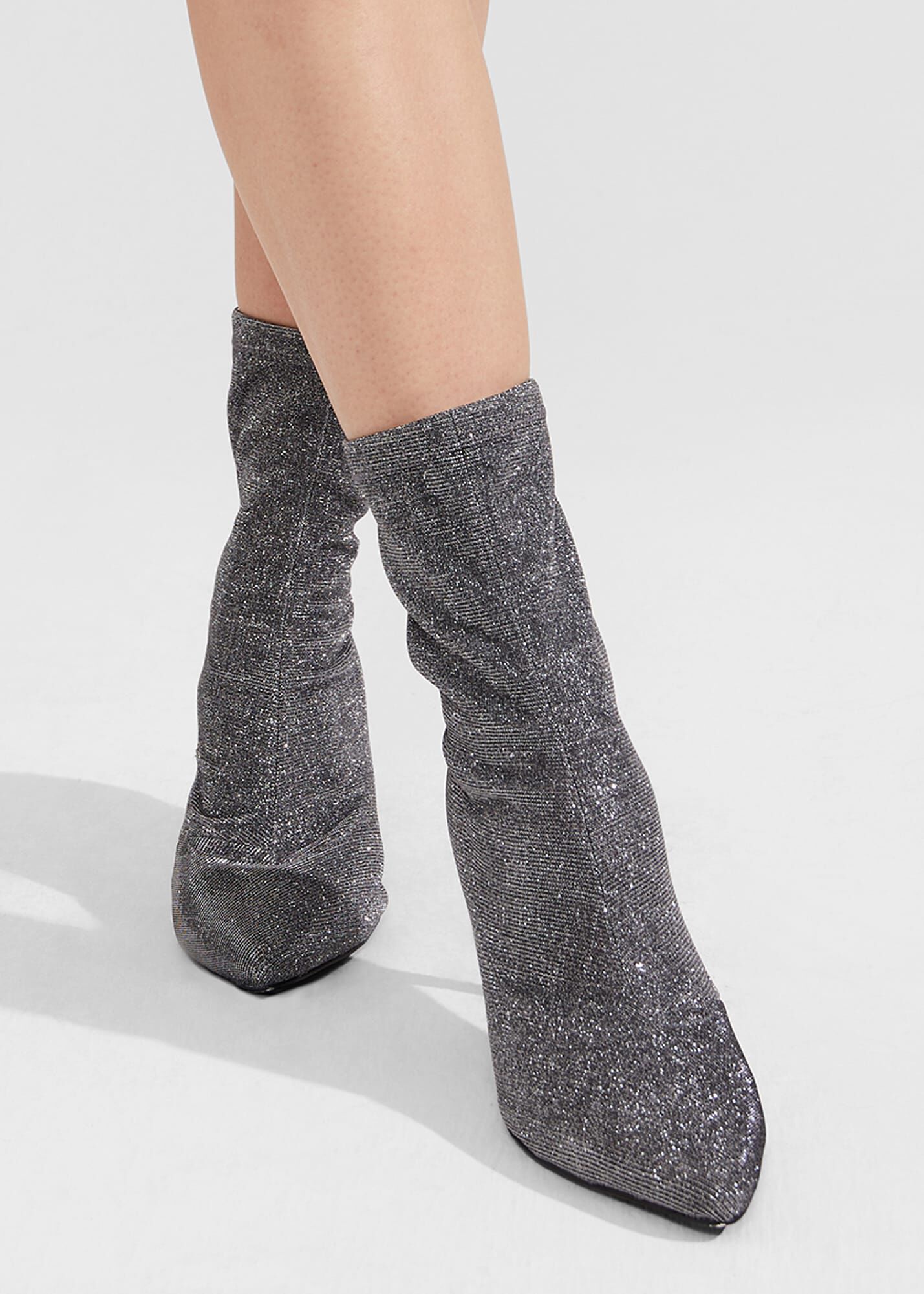 Grey sparkle boots online