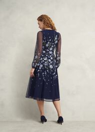 Petite Lois Embroidered Dress, Midnight Multi, hi-res