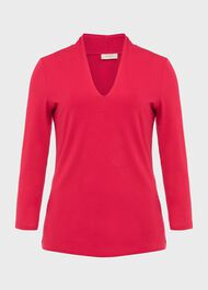 Aimee Double Fronted Top, Fuchsia Pink, hi-res