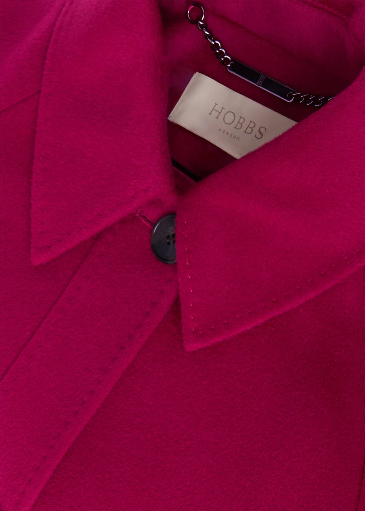 Sairey Short Wool Coat, Fuchsia Pink, hi-res