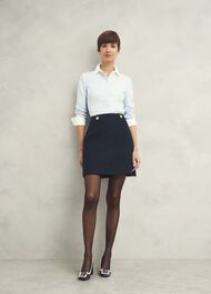 Marie Skirt With Wool, Navy, hi-res