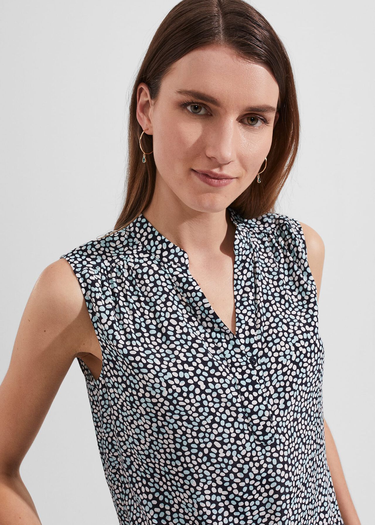 Armelle Top, Navy Multi, hi-res