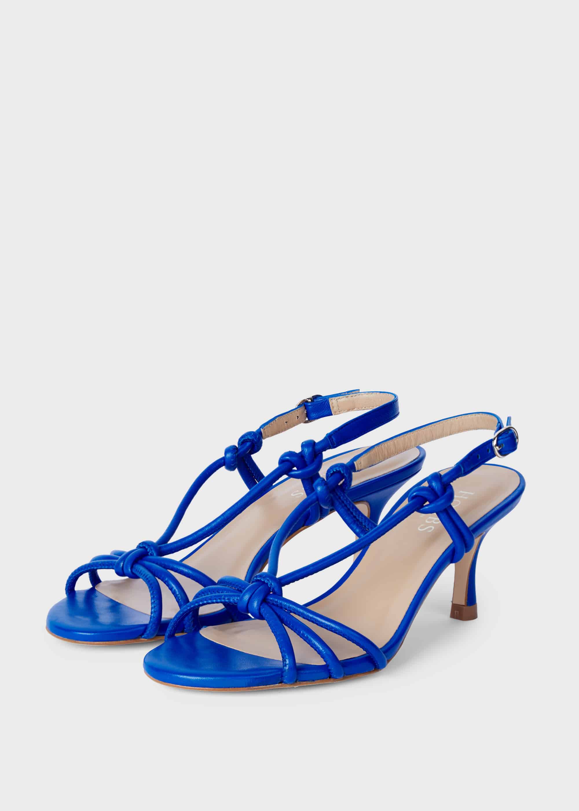 Cobalt blue kitten heel shoes Clearance