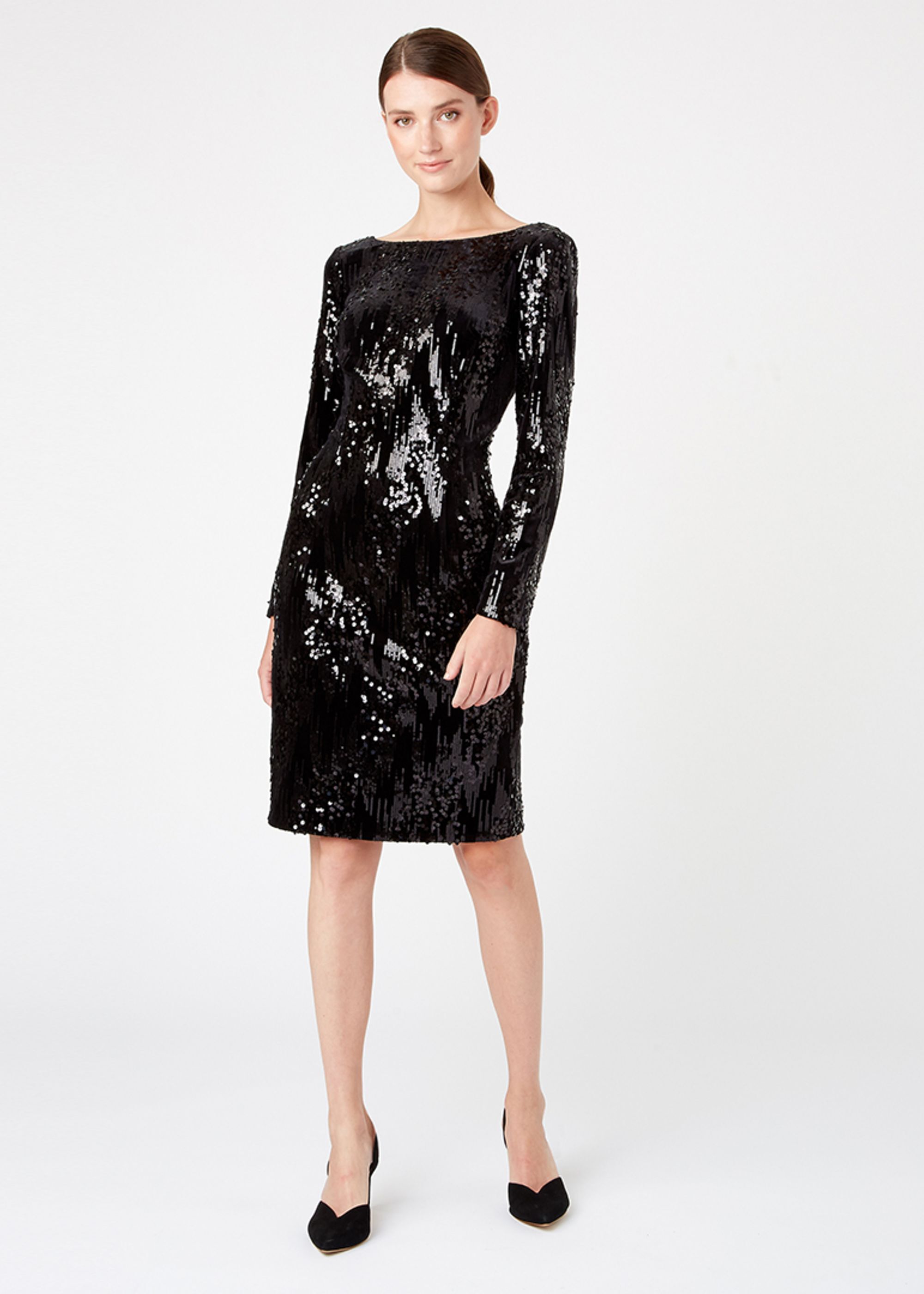 eliza j bell sleeve fit and flare dress