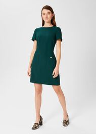 Renata Straight Dress, Deep Green, hi-res