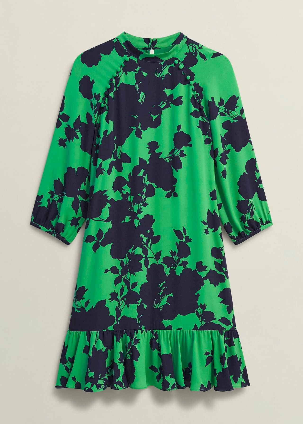 Georgia Dress, Green Navy, hi-res