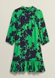 Georgia Dress, Green Navy, hi-res