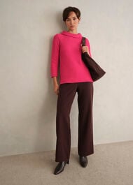 Camilla Cotton Jumper, Soft Berry Pink, hi-res