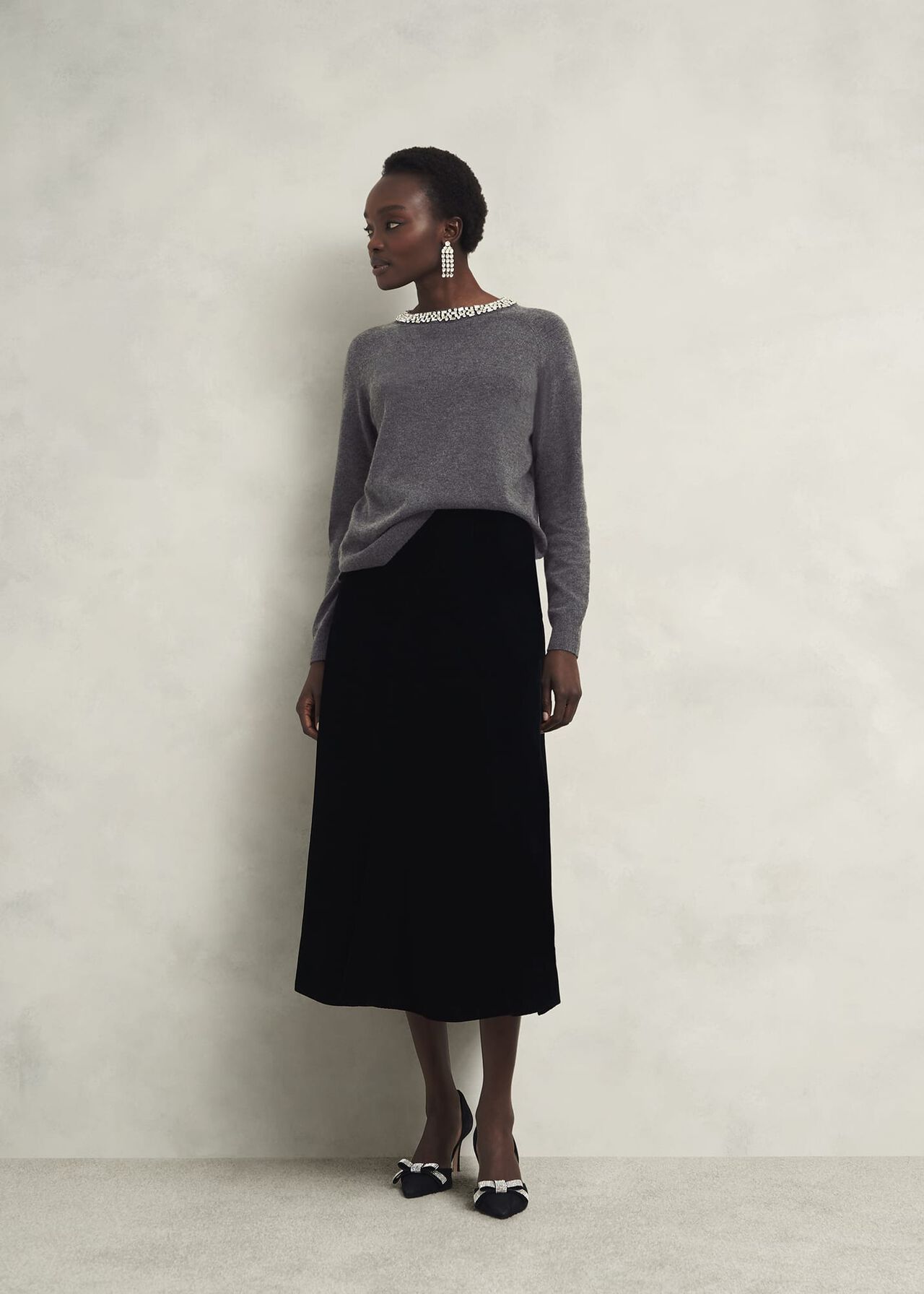 Sherry Jumper With Cashmere, Charcoal Grey, hi-res