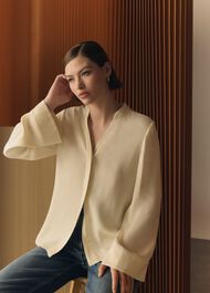 Buttermere Blouse, Buttercream, hi-res