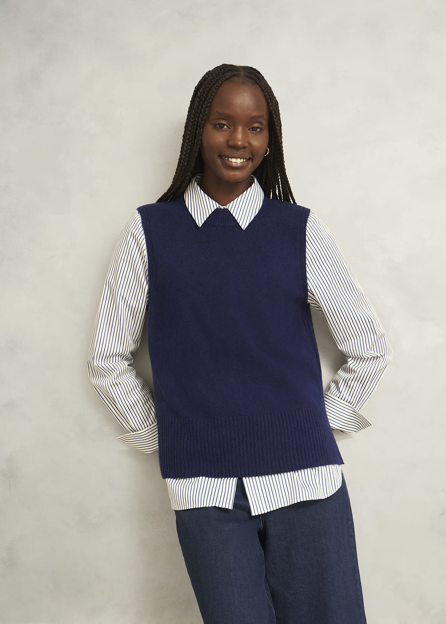 トップス 6 ROKU WOOL NYLON COLOR POP KNIT VEST 6(ROKU)＞WOOL NYLON COLOR POP KNIT VEST NynneLL Knit Vest