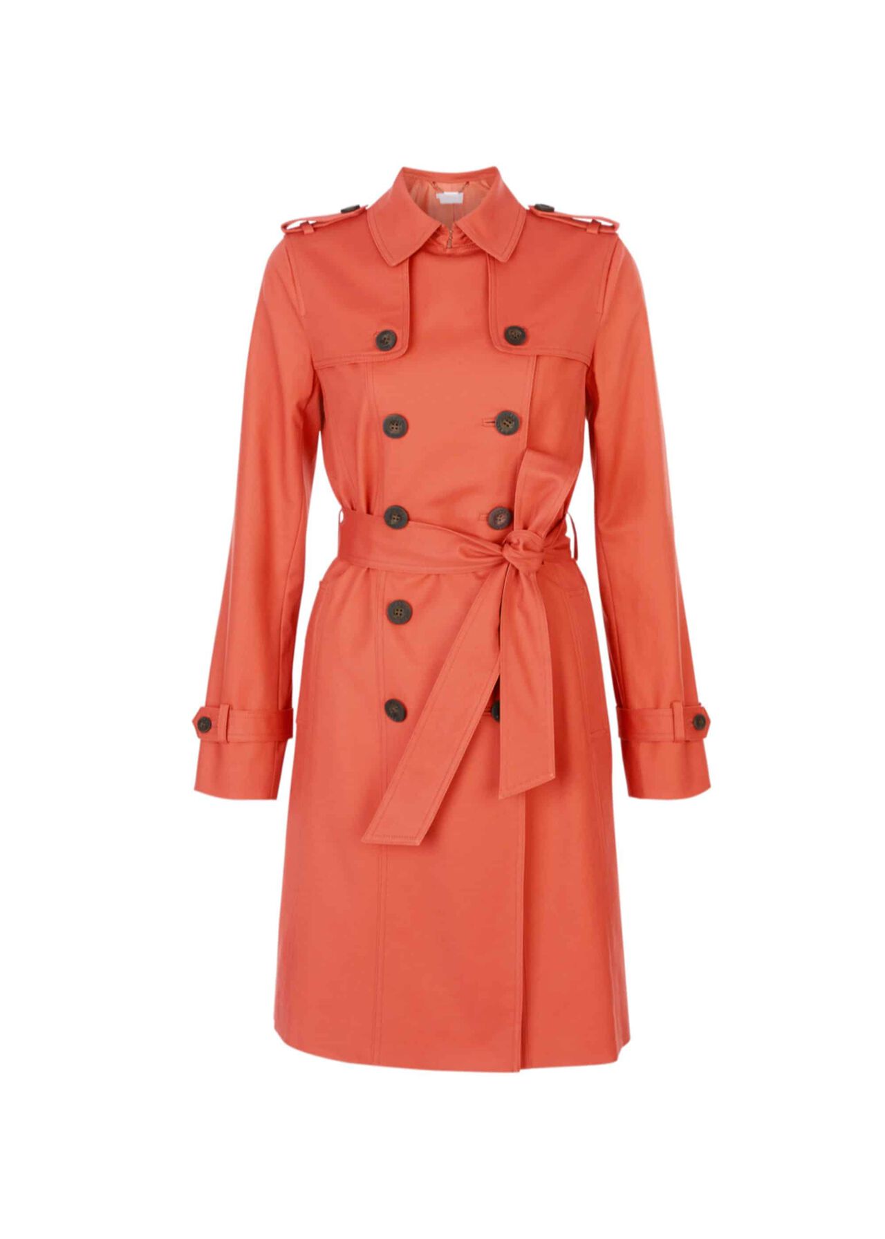 Saskia Water Resistant Trench Coat Burnt Orange