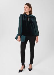 Faye Velvet Top , Evergreen, hi-res