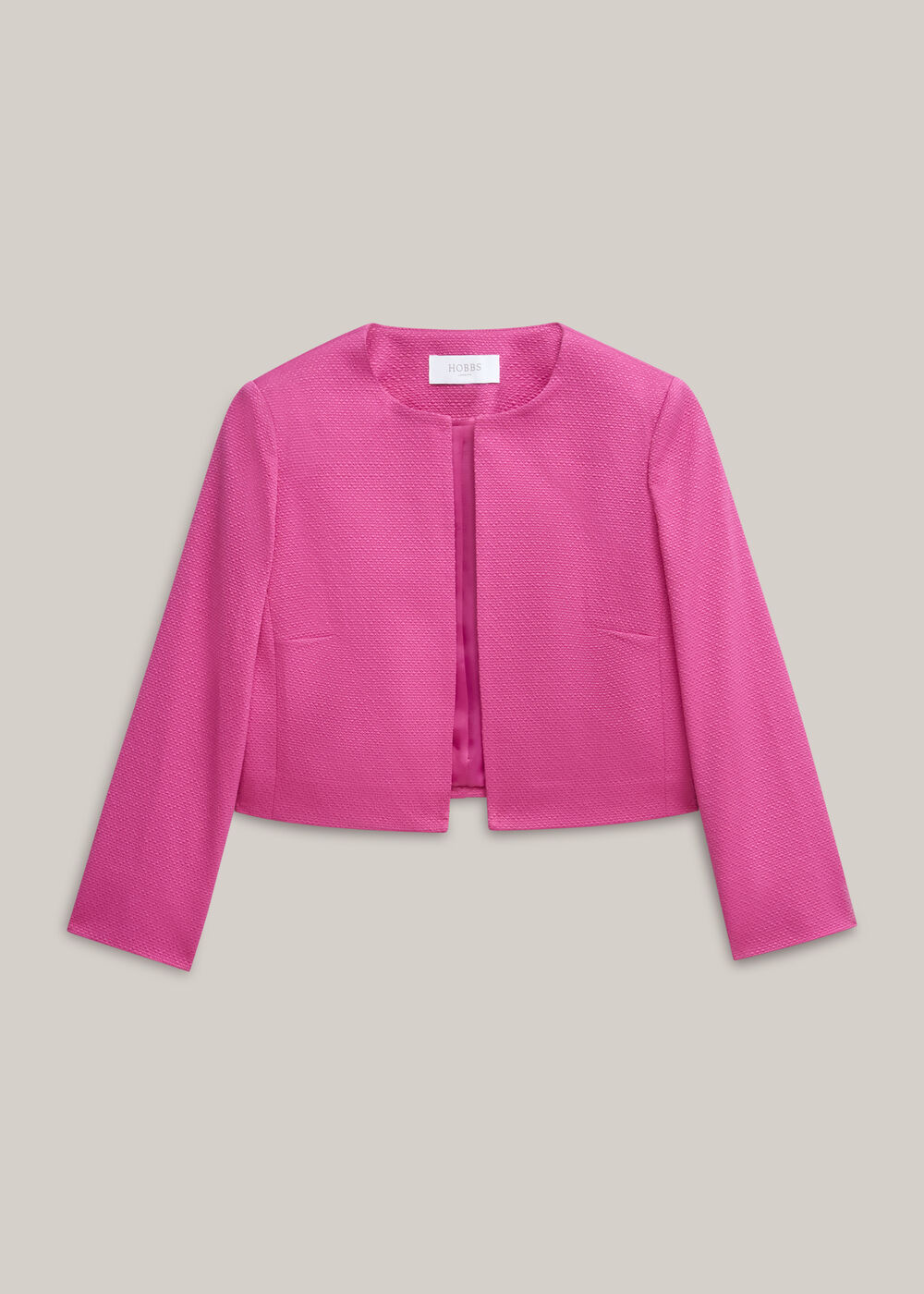 Elize Textured Jacket, Bright Pink, hi-res