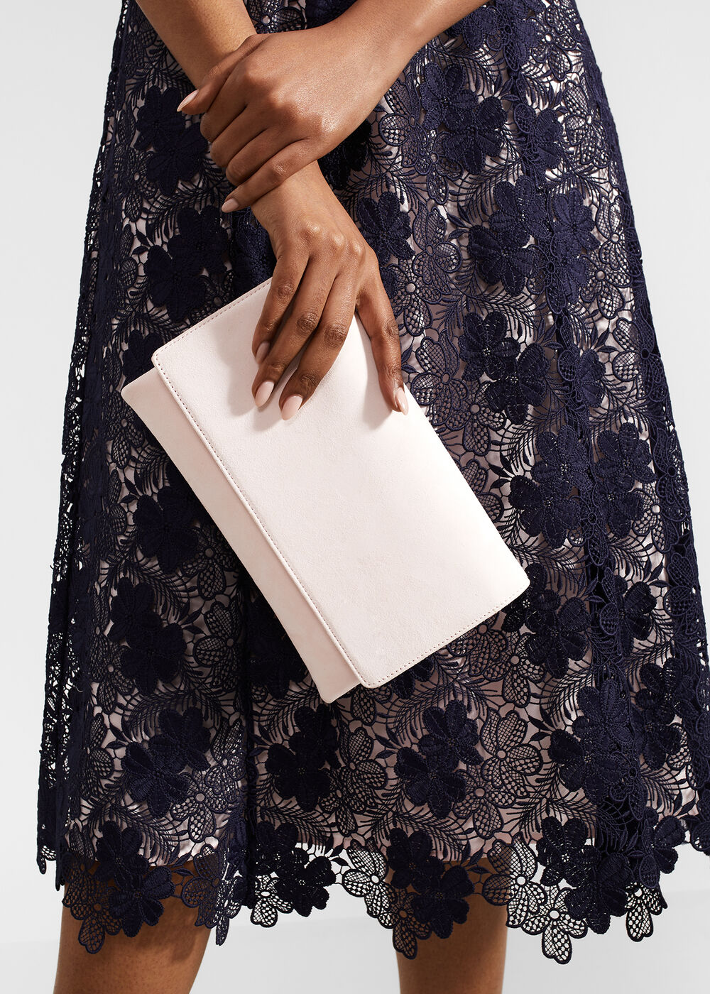 Renata Suede Clutch, Zinnia Pink, hi-res