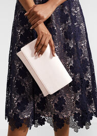 Renata Suede Clutch, Zinnia Pink, hi-res