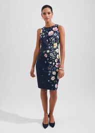 Moira Floral Shift Dress, Navy Blue Multi, hi-res