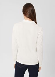 Rae Pintuck Top, Ivory, hi-res