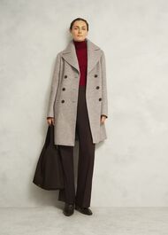 Janetta Wool Blend Coat, Neutral, hi-res