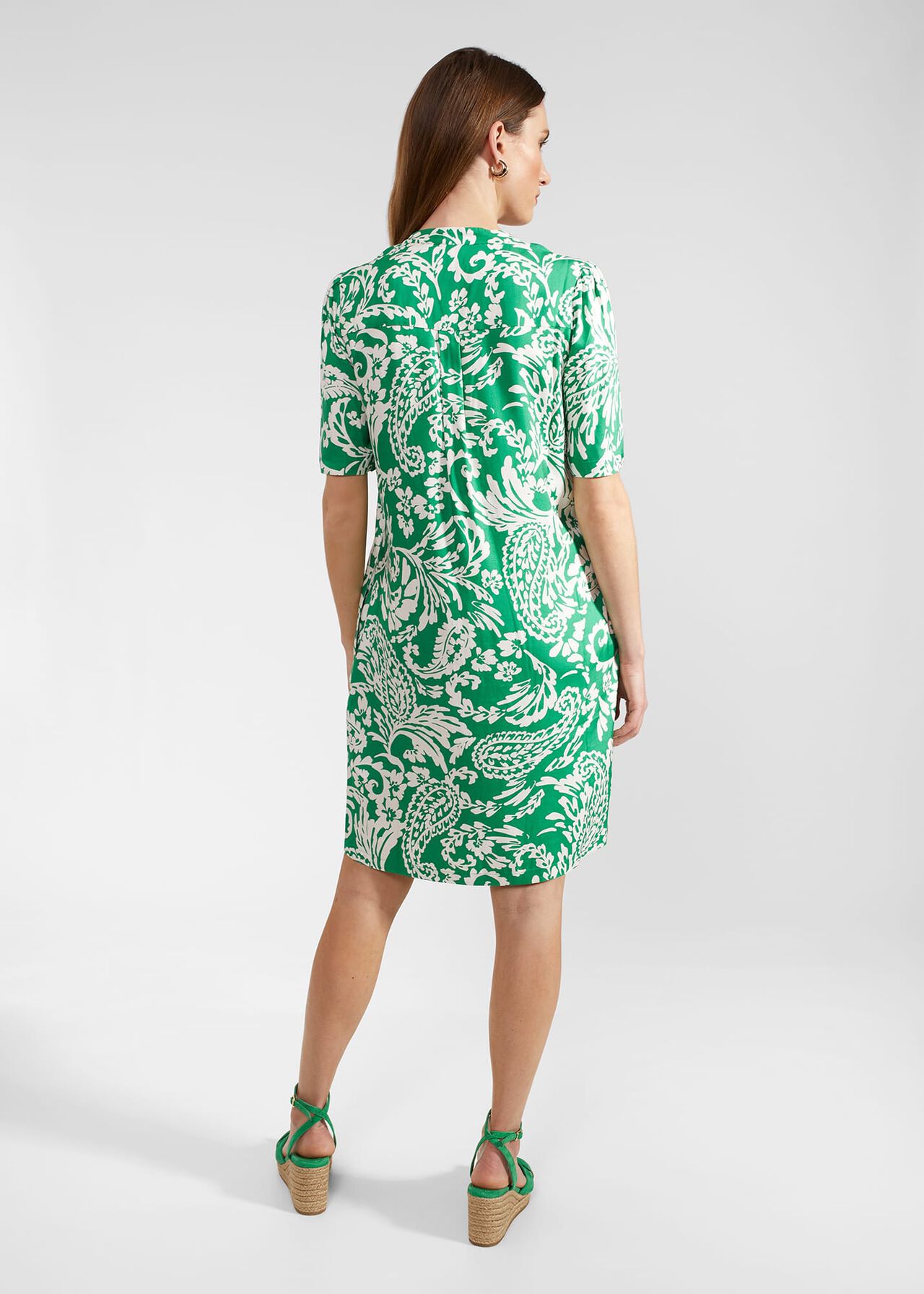 Lucille Dress, Green Ivory, hi-res