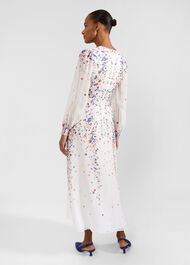 Asher Silk Midi Dress, Ivory Multi, hi-res