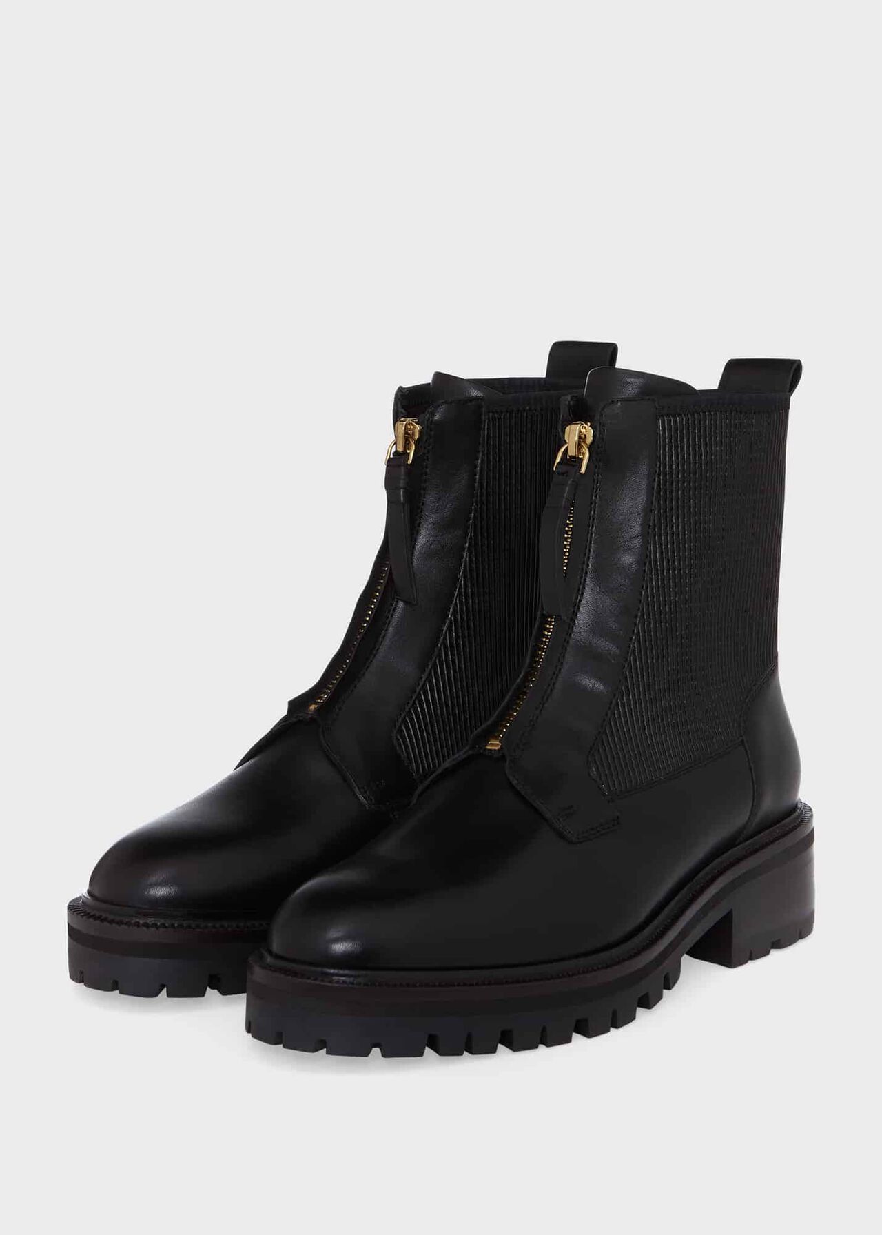 Trinity Zip Boots, Black, hi-res