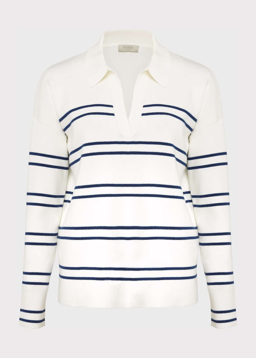 Karissa Cotton Jumper, Ivory Blue, hi-res