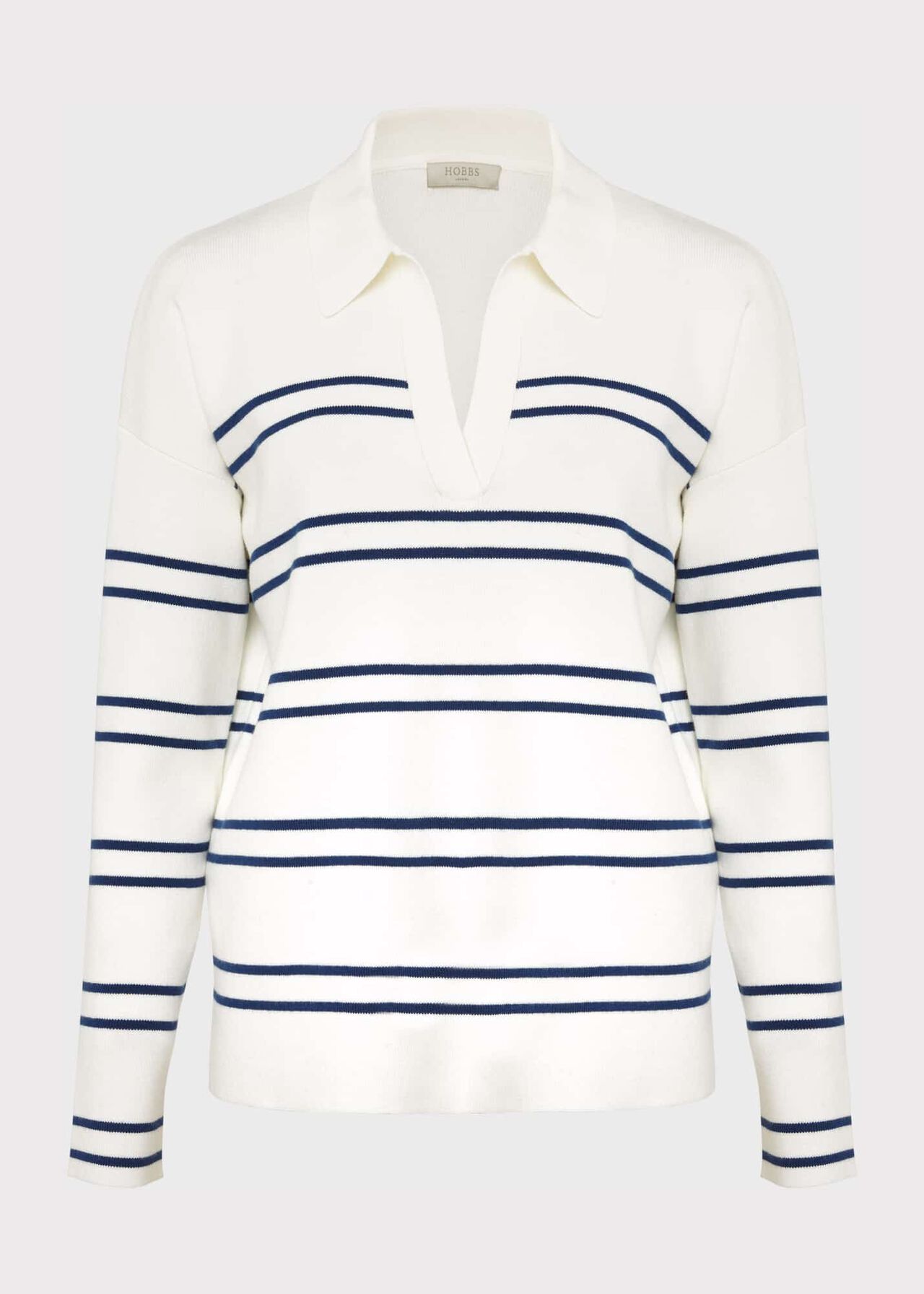 Karissa Cotton Sweater, Ivory Blue, hi-res