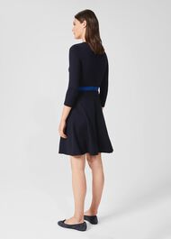 Gina Ponte Jersey Dress, Navy Blue, hi-res