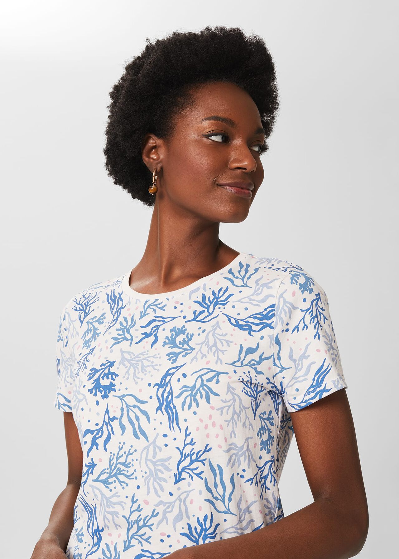 Pixie Printed T-Shirt, White Blue, hi-res