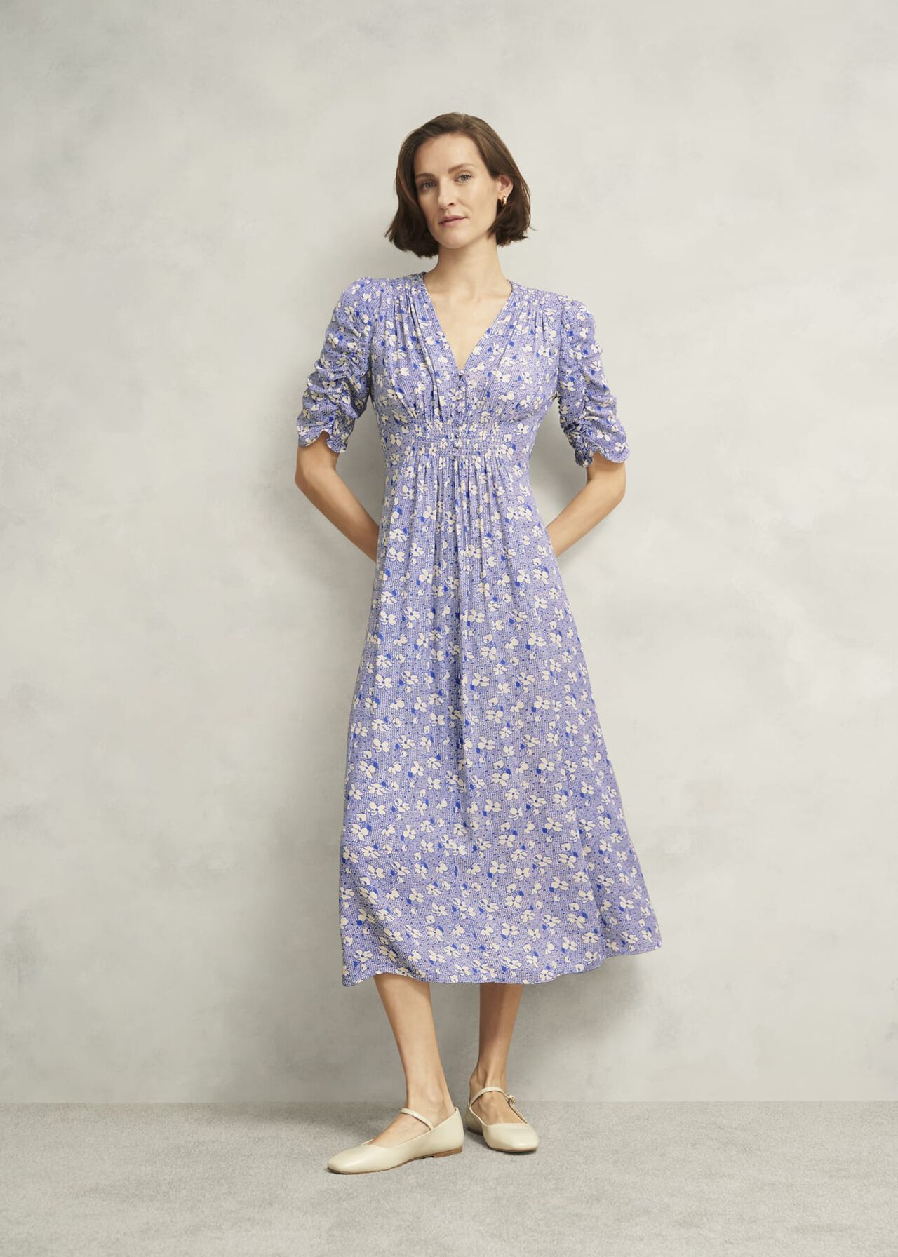 Stowe Tea Dress, Ivory Multi, hi-res