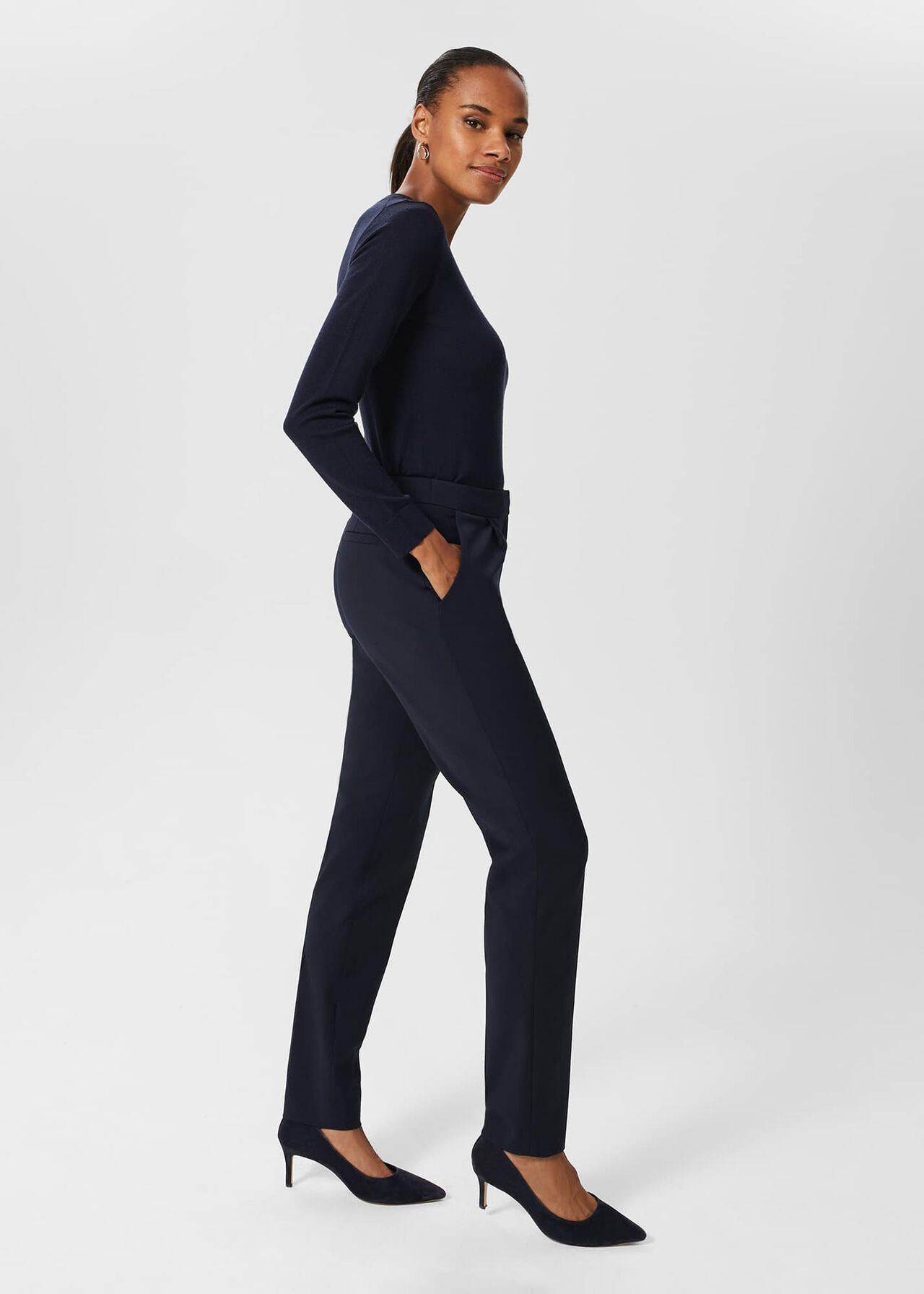 Hollie Trousers, Navy, hi-res