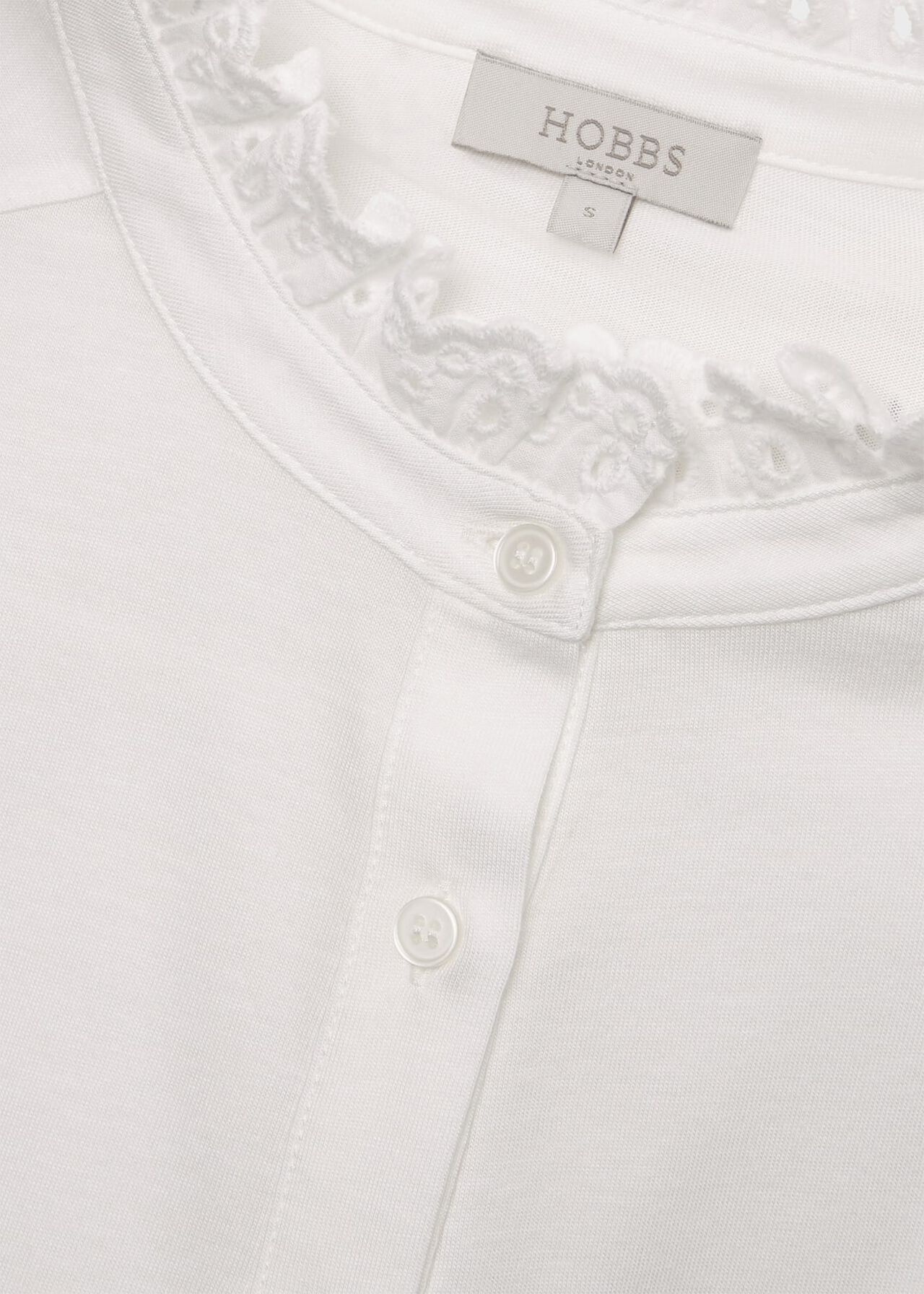 Adalee Broderie Cuff Blouse, Ivory, hi-res