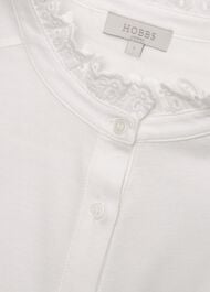 Adalee Broderie Cuff Blouse, Ivory, hi-res