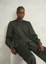 Lucia Blouse, Woodland Green, hi-res