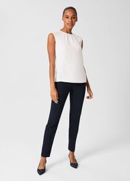 Violetta sleeveless Blouse, Ivory, hi-res