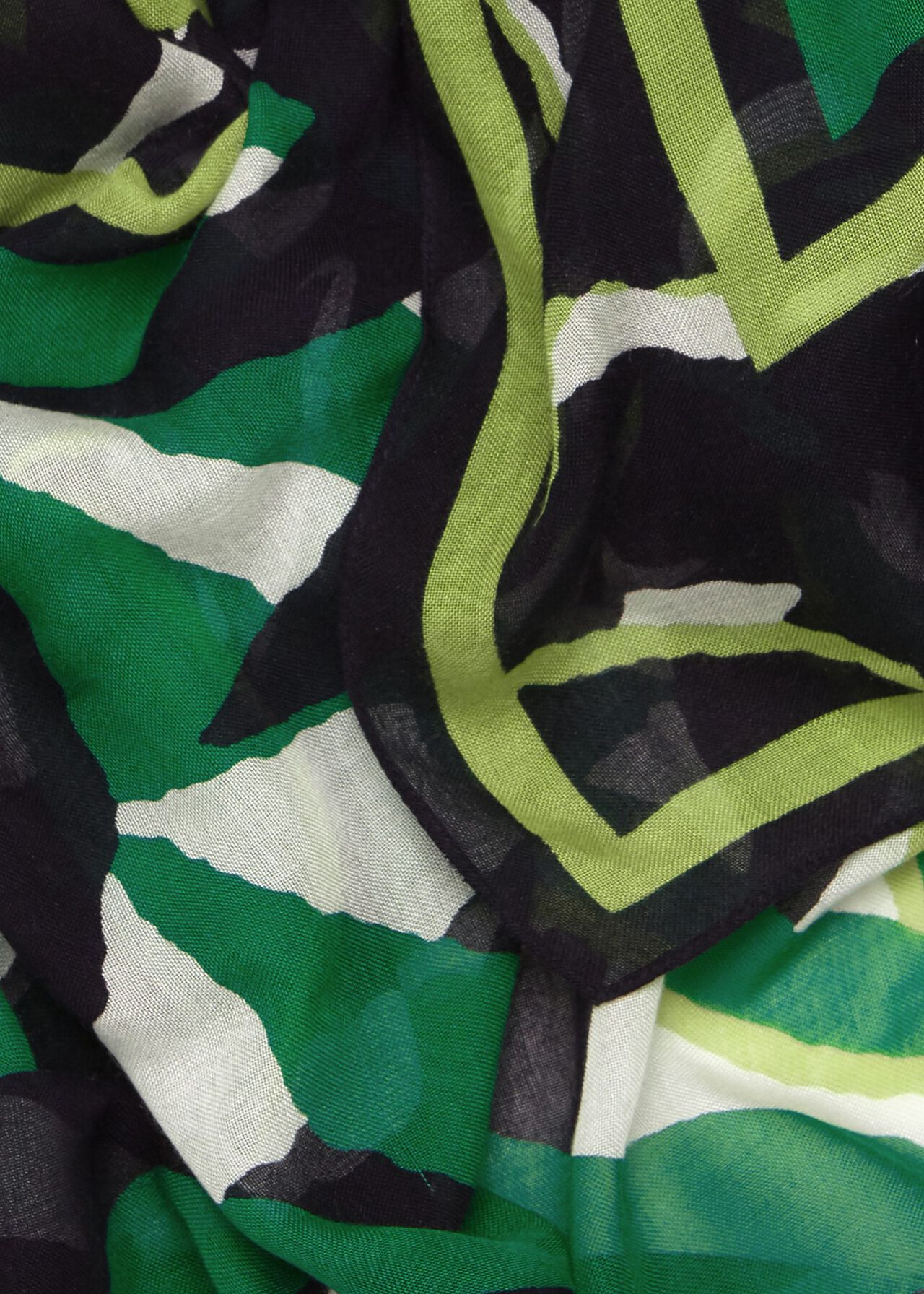 Brielle Printed Scarf, Green Multi, hi-res