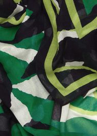 Brielle Printed Scarf, Green Multi, hi-res