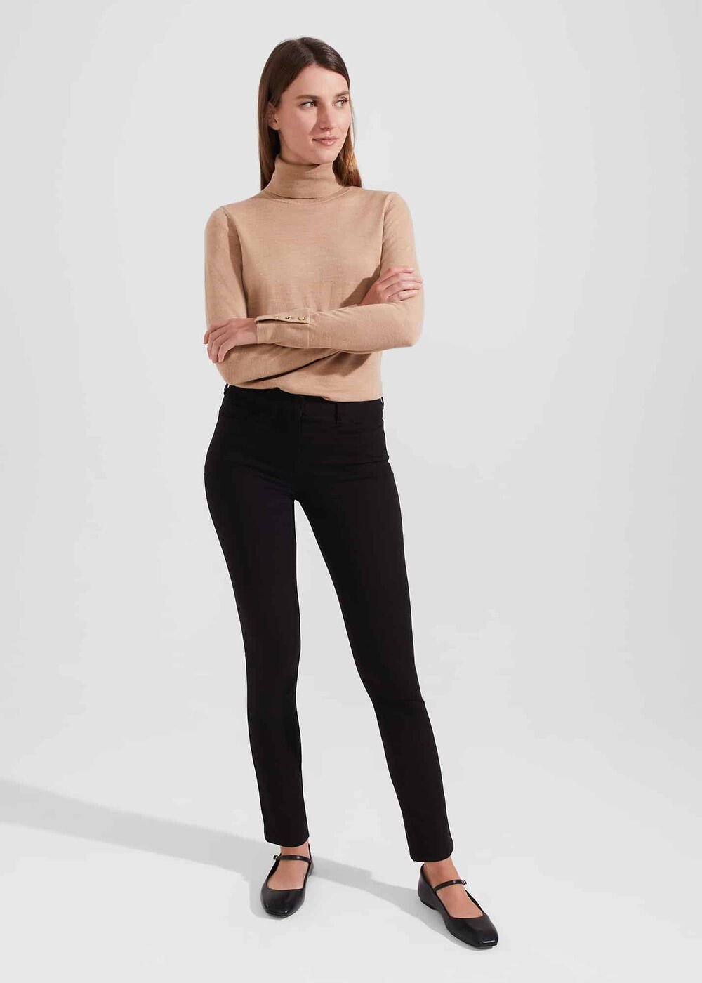 Short Amanda Skinny Jeans, Black, hi-res