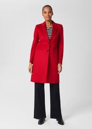 Tilda Wool Coat, Red, hi-res