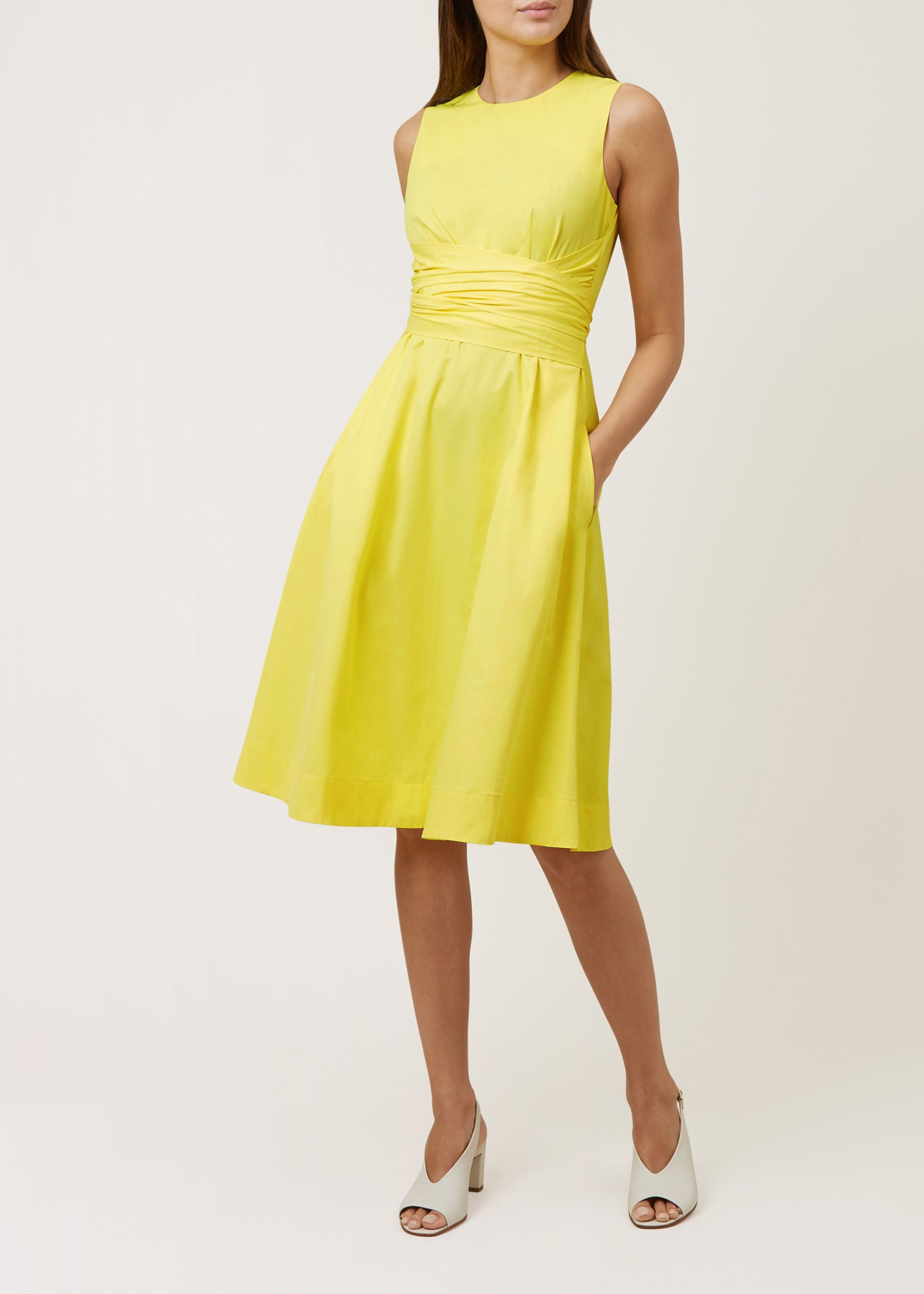 navy one shoulder midi dress
