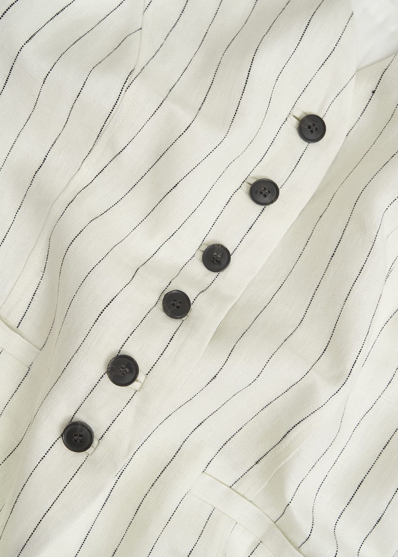 Groombridge Linen Waistcoat, Ivory Navy, hi-res