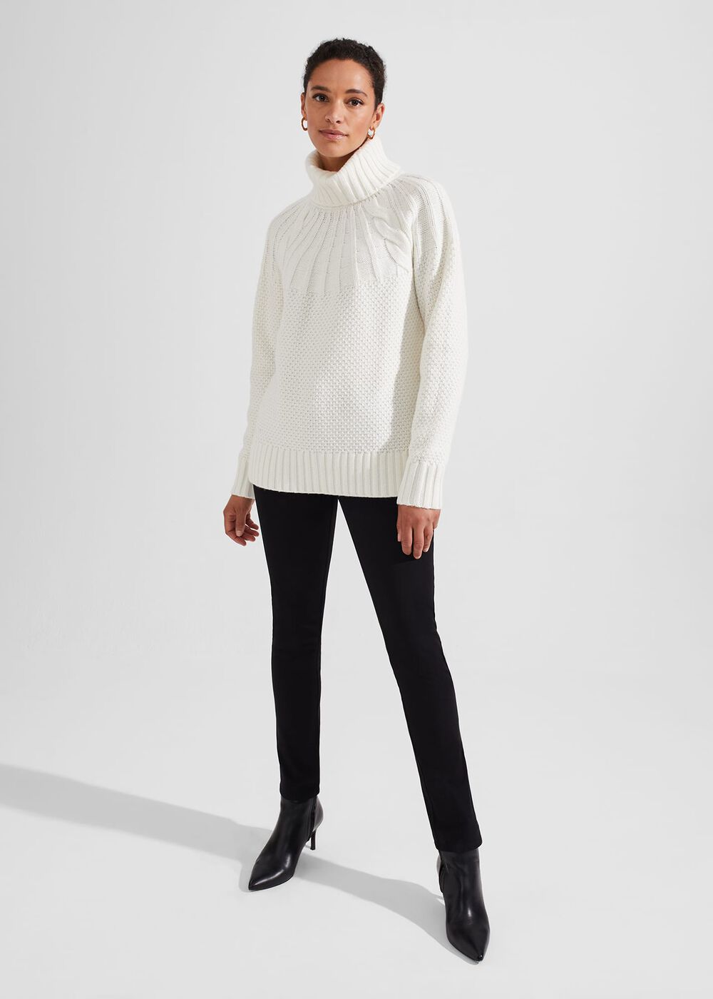 Shauna Cable Jumper With Alpaca, Ivory, hi-res